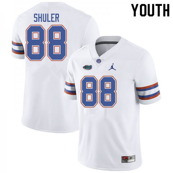 Jordan Brand Youth #88 Adam Shuler Florida Gators College Football Jerseys White